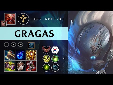Gragas Support vs Senna - KR Grandmaster Patch 26.02