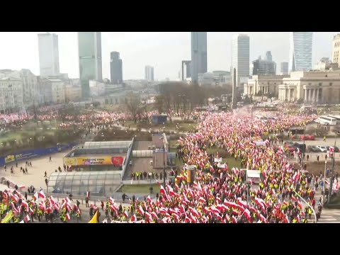 Warsaw: tens of thousands of farmers protest against EU measures, Ukrainian imports | AFP