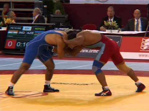 SWWC2013 / Jabrayil HASANOV - N.Yadav (IND) - FS 74 kg, repechage match