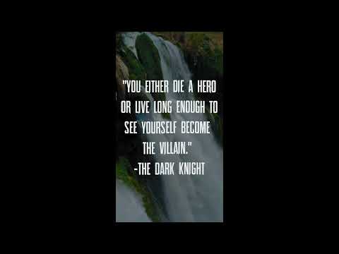 "You Either Die a Hero........ - Dark Knight #shorts