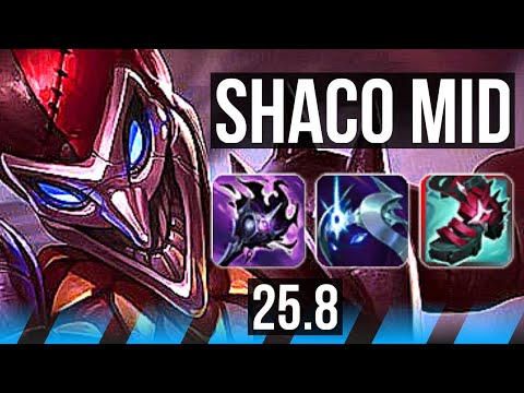 SHACO vs AKALI (MID) | 700+ games | EUW Master | 25.8
