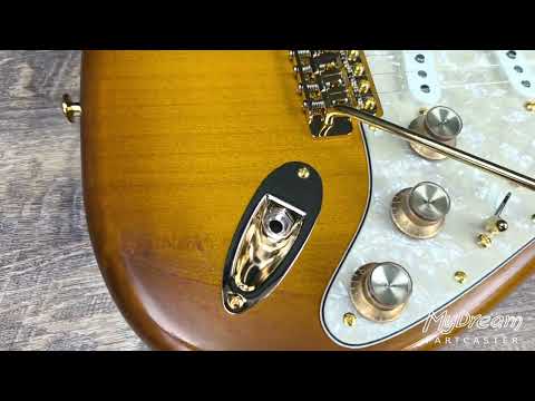 MyDream Partcaster Custom Built - Honey Burst Gold Short Scale JM Dippers image 11