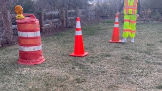 Deploying Traffic Cones and a Traffic Drum