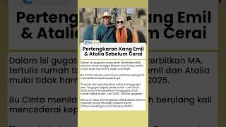 MA Terbitkan Isi Gugatan Cerai Atalia ke Ridwan Kamil, Sebut Ketidakharmonisan Sejak Juni 2025