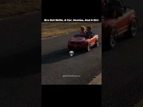 Bro got skills, a car, homies, and a girl💀