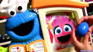 Cookie Monster Kinder Surprise Eggs Cars SpongeBob Jake Sesame Street Kitchen Cafe Playset
