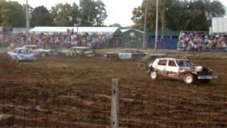 preview picture of video '2009 Apple Butter Festival Demolition Derby 2nd Heat Race.'