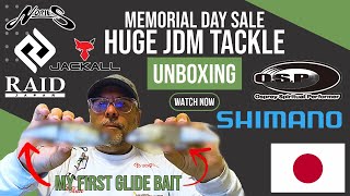 Huge JDM Tackle Unboxing Memorial Day Sale Glide Baits, Rods & More