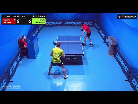 18:00 Maksym Deineha - Vitalii Krokhmal 15.08.2023 TT Euro.Cup Ukraine Master. TABLE 4
