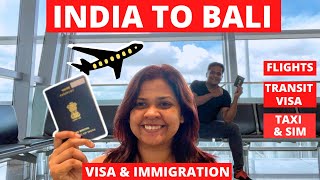 INDIA TO BALI FLIGHT COST, VISA ON ARRIVAL & IMMIGRATION DETAILS | HONEYMOON IN BALI | IN HINDI