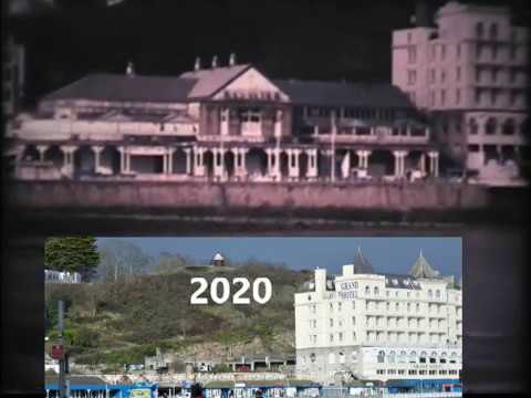 THEN AND NOW   1977 before building on Pier was destroyed and now 2020, only pillars remain