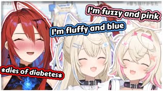 Liz gets diabetes when FuwaMoco do this new adorable introduction [Hololive EN]