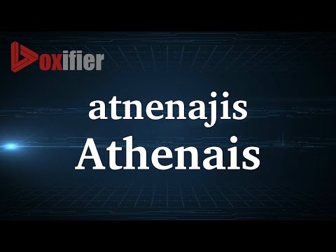 How to Pronunce Athenais in French - Voxifier.com