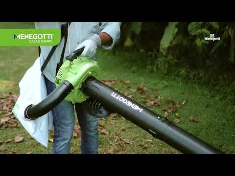 Soprador de Ar SPA com Aspirador Motor 2T 26cc a Gasolina MENEGOTTI-40780070 - Vídeo