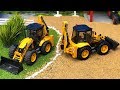 Bruder JCB Backhoe Tractor Excavators Truck Transport Construction Video For Kids