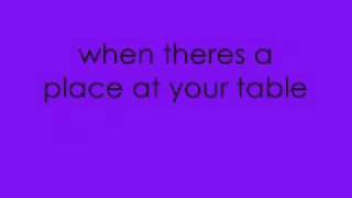 Justin Bieber- Set a place at your table lyrics