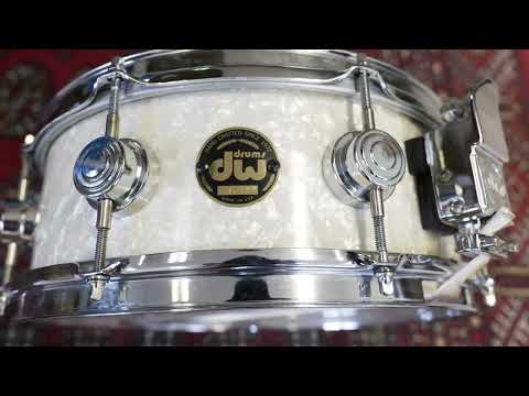 DW Maple Snare Drum 10 & 6 ply 13" in White Marine Pearl