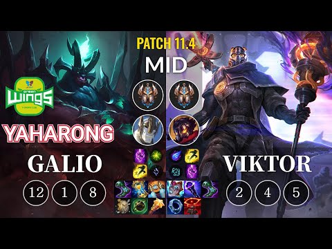 JAG Yaharong Galio vs Viktor Mid - KR Patch 11.4