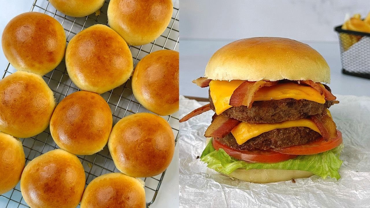 Como fazer Pão de Hambúrguer Caseiro Fácil e Rápido