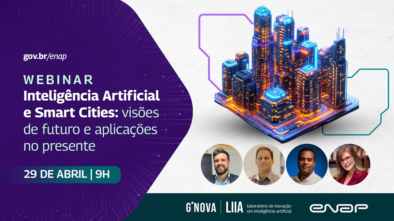 Webinar – Inteligência Artificial (IA) e Smart Cities: visões de futuro e aplicações no presente.