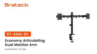 Flow Basic Articulating Dual-Screen Monitor Arm | BT-AMA-B2 | Brateck