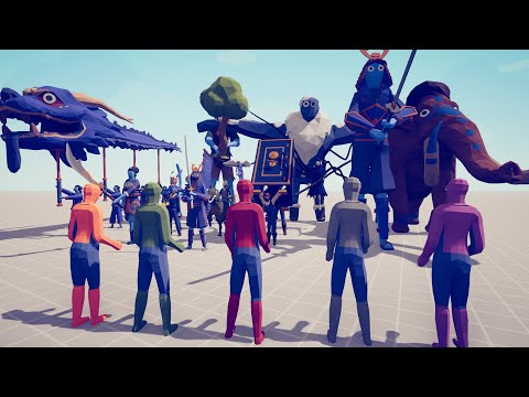 TEAM SPIDERMAN vs ALL TABS SECRET UNITS | TABS Unit Creator | Totally Accurate Battle Simulator