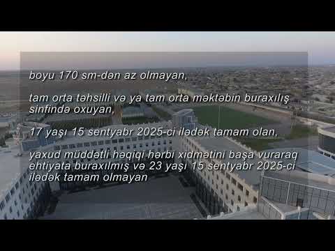 Fövqəladə Hallar Nazirliyinin Akademiyasına kursant qəbulu elan edilir