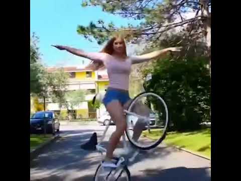 Artistic Cycling Tricks by Viola Brand |  people trying awesome cycle trick