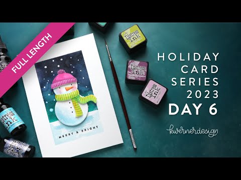 🔴 LIVE REPLAY! Holiday Card Series 2023 - Day 6 - Watercolored Snowman