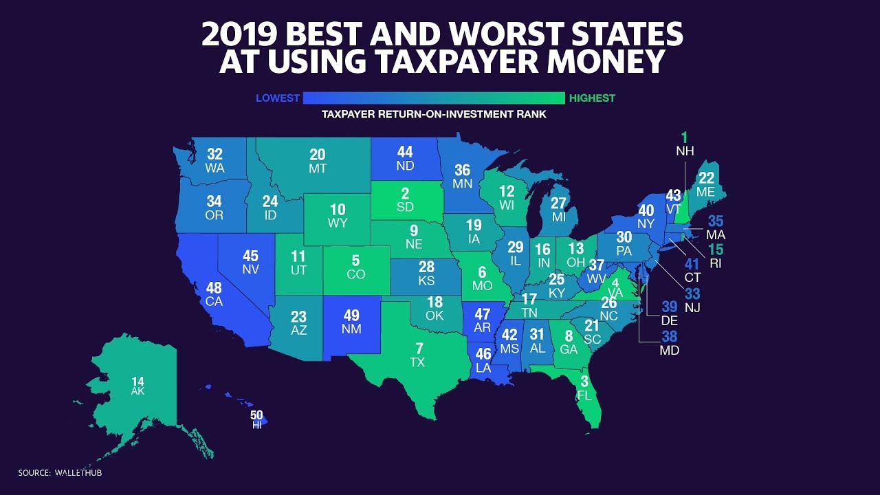 These are 2019's best and worst states for taxpayers