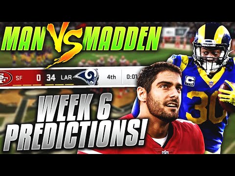 Predicting Every NFL Week 6 Winner... WTF HAPPENED TO THE NINERS?!?! | Man vs Madden 2019