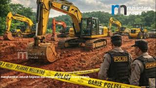 Polda Sumsel Tertibkan Galian C Ilegal di Kecamatan Rambutan Banyuasin, 7 Orang Diamankan dan 5 Alat Berat Disita