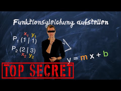 Funkionsgleichung aus zwei Punkten bestimmen | lineare Funktionen - einfach erklärt
