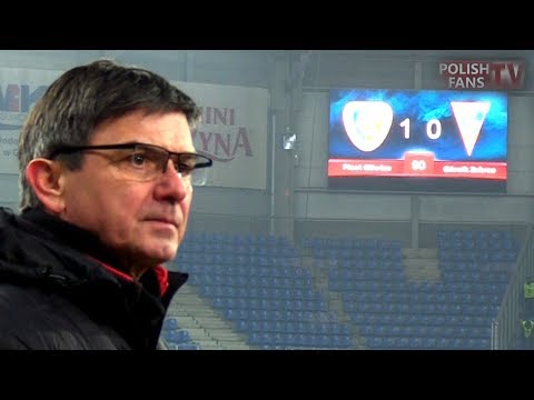 Zdenerwowany Waldemar Fornalik po przerwanym meczu Piast - Górnik (03.03.2018 r.)