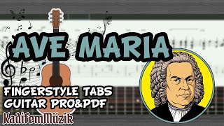 Johann Sebastian Bach-Ave Maria Easy Fingerstyle Guitar Tutorial Tabs