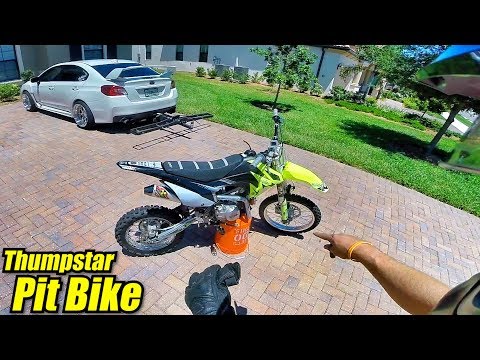 PIT BIKE FIRST RIDE & WALK AROUND!