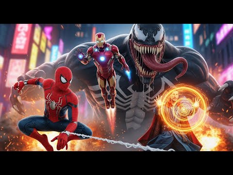 Spider Man, Iron Man & Doctor Strange vs Venom – Epic 3D Compilation Battle