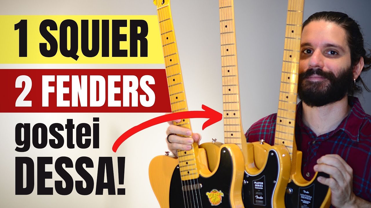 Comparativo | 3 TELECASTERS | Squier CLASSIC VIBE | Fender PLAYER | Fender VINTERA