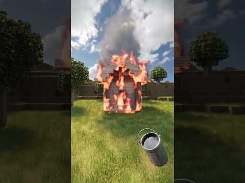 Ultra Realistic Water vs Fire / Minecraft RTX #shorts #minecraft