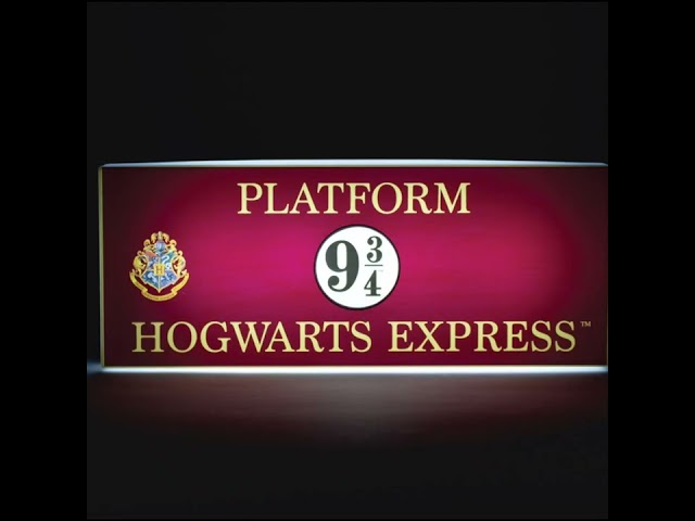 Vídeo relacionado con Luz logo Hogwarts Express - Producto oficial Harry Potter, lámpara decorativa, montable en pared o independiente, alimentada por USB o batería, regalo para fans