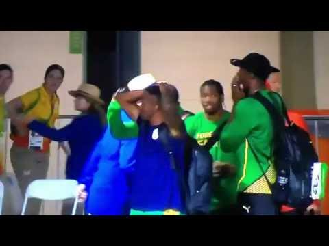 Bolt and Blake react to Wayde van Niekerk 400m WR