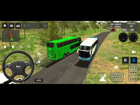BUS SIMULATOR INDONESA || Bus 🚌 Driving 👮 City euro Coach bus Simulator 🔥 -Android Gameplay Bus 2024