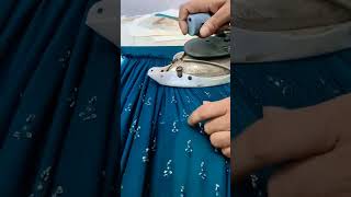 Fabric manipulation Crushing technique lehenga #shorts #viral #trending