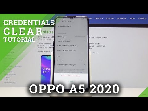 How to Clear Credentials in OPPO A5 2020 - Wipe Certificates