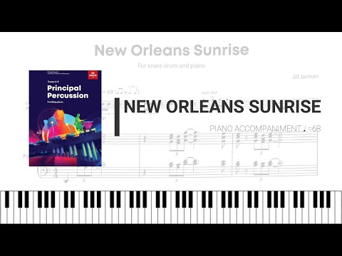 ABRSM G6 Percussion 2020 (A6) New Orleans Sunrise (Piano accompaniment)