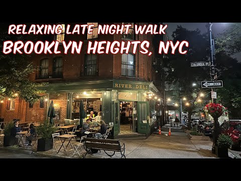 Relaxing late night walk through Brooklyn Heights, NYC!