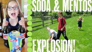 Soda and Mentos Explosion! | Crazy8Family