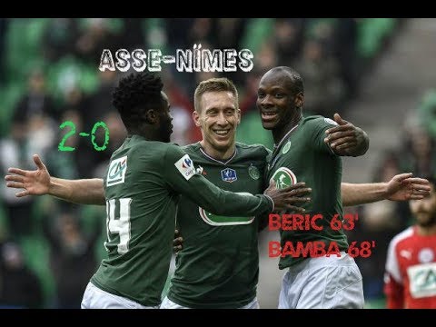 AS Saint-Etienne - Nîmes Olympique 2-0 Les buts du match 32èmes de finale de Coupe de France