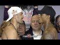 SERGEY KOVALEV GIVES ANTHONY YARDE "I MUST BREAK YOU" SMILE OF DOOM DURING WEIGH IN FACE OFF