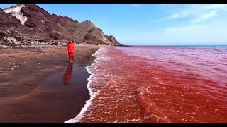 Blood Beach (red beach) of Hormuz island  Iran ساحل سرخ هرمز